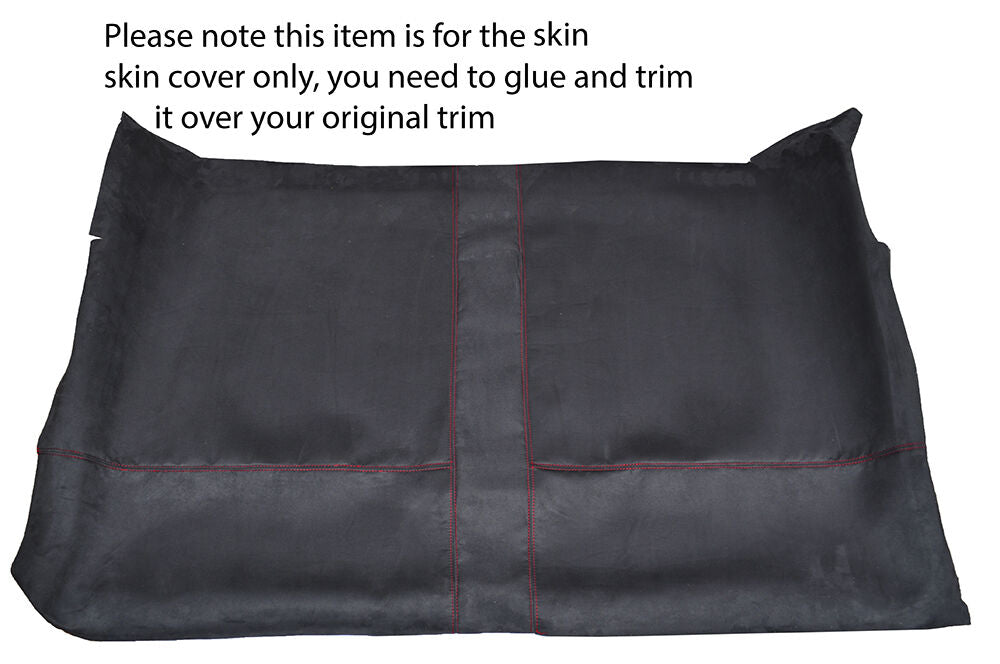 RED STICH FRONT ROOF LINING LUXE SUEDE COVER FITS LAND ROVER DEFENDER 90 07-15