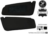 BLACK CROSS STITCH 2X SUN VISOR LEATHER COVERS FOR TOYOTA JZX 100 CHASER 96-00