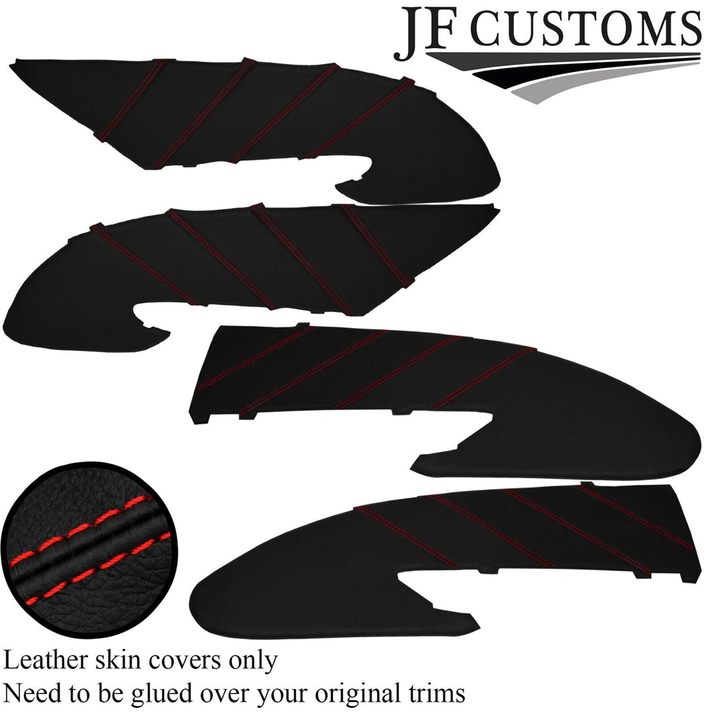 RED STITCH LEATHER 4X DOOR CARD TRIM COVER FOR HONDA ACURA TL 04-08 JF2