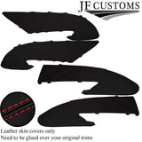 RED STITCH LEATHER 4X DOOR CARD TRIM COVER FOR HONDA ACURA TL 04-08 JF2