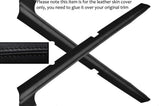 BLACK STITCH 2X DOOR SILL SKIN COVERS FITS FORD ESCORT MK3 MK4 XR3I RS TURBO