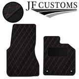PINK DIAMOND STITCH VINYL 2X TAILORED FLOOR CARPET FOR SMART FORTWO 453 14-21