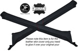 RED STITCHING 2X A PILLAR LEATHER SKIN COVERS FITS AUDI 100 C3 CUSTOM NEW