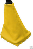 FITS PEUGEOT 307 GEAR GAITER REAL YELLOW LEATHER QUALITY CUSTOM NEW MADE IN UK
