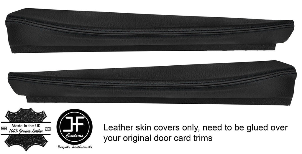 BLACK STITCH 2X REAR DOOR ARMREST LEATHER COVERS FITS VW TYPE 3 NOTCHBACK 61-65