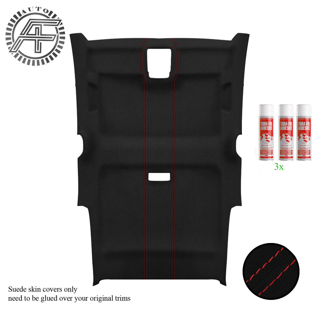 BLACK LUXE-SUEDE HEADLINER COVER FOR BMW I3 2013 - 2022 CUSTOM NEW MADE IN UK
