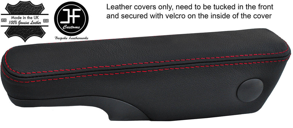 RED STITCH 1X DRIVER SEAT ARMREST LEATHER COVER FITS FORD TRANSIT MK7 06-13