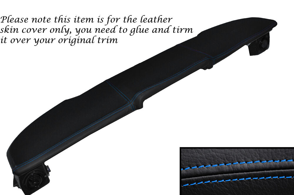 BLUE STITCH TOP DASH DASHBOARD LEATHER SKIN COVER FITS RELIANT SCIMITAR SE6A