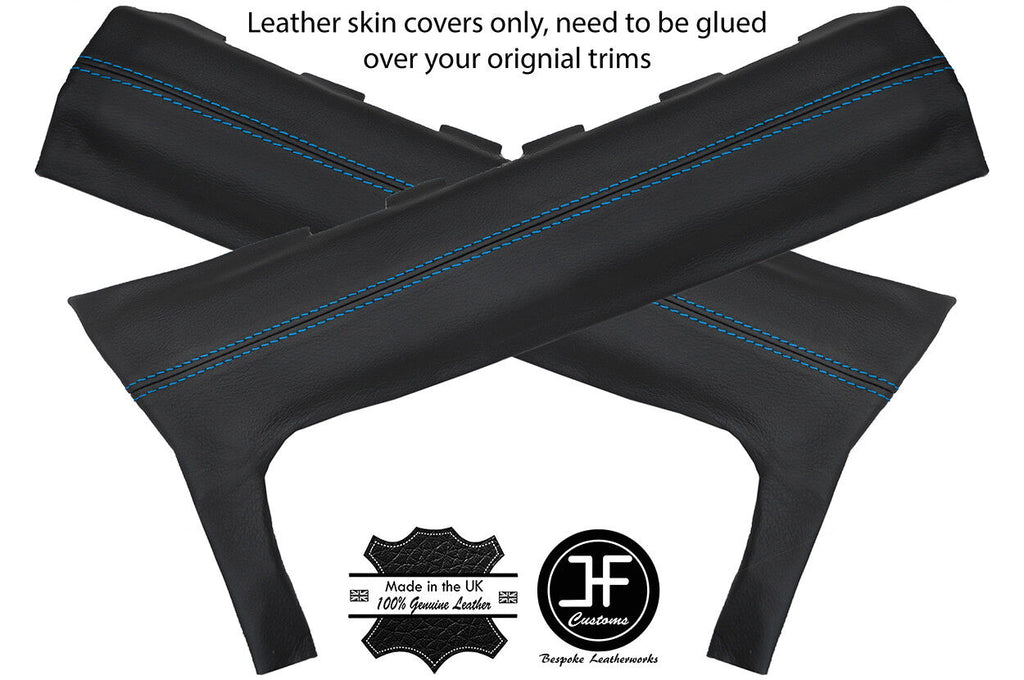 BLUE STITCH FOR LANCIA MONTECARLO SCORPION 2 X A POST PILLAR COVERS CUSTOM NEW
