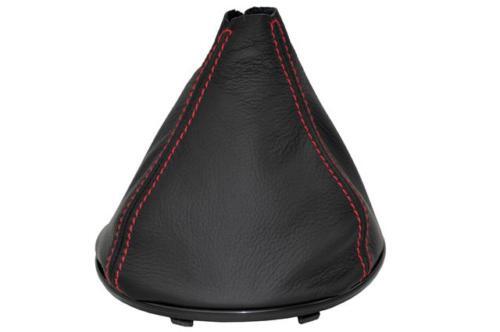 FITS FORD KA 2009+ LEATHER GEAR GAITER WITH red stitching CUSTOM NEW MADE IN UK