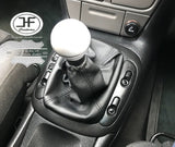 BLACK STITCH FITS VAUXHALL VECTRA B GEAR GAITOR BLACK LEATHER 96-02 CUSTOM NEW