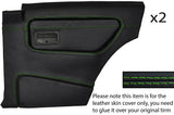 GREEN STITCH 2X REAR DOOR CARD SKIN COVER FITS FORD SIERRA RS COSWORTH 3 DOOR