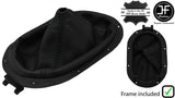 BLACK STITCH LEATHER MANUAL GEAR GAITER+PLASTIC FRAME FITS JEEP WRANGLER 07-10