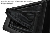 BLACK STITCH LEATHER SKIN GEAR GAITER FITS TALBOT SUNBEAM CUSTOM NEW MADE IN UK