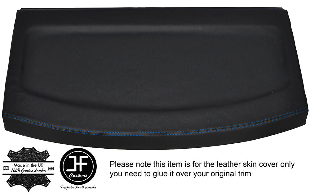 BLUE STITCH REAR PARCEL SHELF LEATHER COVER FITS VW GOLF MK5 V 03-09 5 DOOR