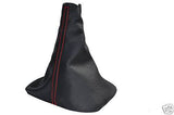 FITS VW BORA GOLF MK4 RED STITCH GEAR LEATHER GAITER NEW CUSTOM NEW MADE IN UK