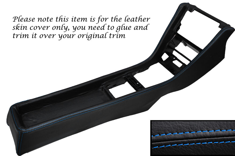 BLUE STITCH CENTRE CONSOLE LEATHER COVER FITS MERCEDES W124 E CLASS 83-95