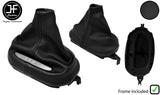 BLACK STITCH CARBON VINYL AUTOMATIC GEAR + PLASTIC FRAME FOR CORVETTE C5 97-04