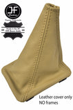 CREAM TOP GRAIN REAL LEATHER GEAR GAITER FITS VW GOLF MK1 RABBIT JETTA CABRIO