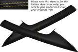 YELLOW  STITCH FITS FORD FOCUS MK2 2005-2011 2X WINDSCREEN PILLAR LEATHER COVERS