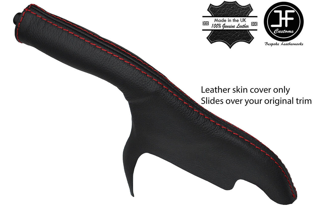 RED STITCH REAL LEATHER SLIM HANDBRAKE GAITER COVER FITS TOYOTA MR2 MK2 89-00