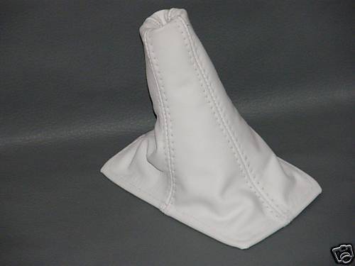 FITS FIAT PUNTO MK1 MK2 GEAR GAITER WHITE LEATHER CUSTOM NEW MADE IN UK