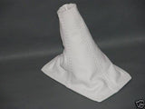 FITS FIAT PUNTO MK1 MK2 GEAR GAITER WHITE LEATHER CUSTOM NEW MADE IN UK
