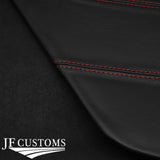 DARK RED STITCH 2X REAR DOOR CARD PANEL COVERS FITS PEUGEOT 205 3 DOOR