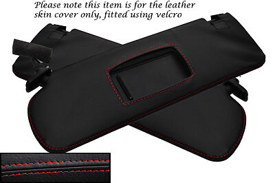 RED STITCH FITS AUDI A4 CABRIO CONVERTIBLE 2007-2009 2X SUN VISORS COVERS