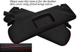 RED STITCH FITS AUDI A4 CABRIO CONVERTIBLE 2007-2009 2X SUN VISORS COVERS
