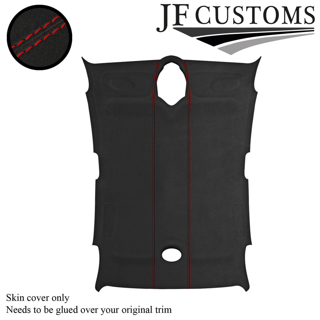 RED STITCH D GREY LUXE- SUEDE ROOF HEADLINER COVER FOR ROVER 75 1999-2005