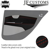 D RED STITCH LEATHER 2X REAR DOOR CARD TRIM + ARMREST COVER FOR VOLVO S80 07-16