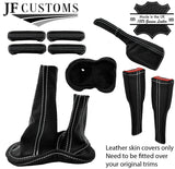 WHITE STITCH LEATHER COVERS FOR DEFENDER 90 83-06 INTERIOR RECOVERY STARTER KIT