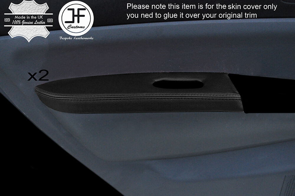 BLACK LEATHER 2X REAR DOOR ARMREST COVER FITS TOYOTA PRIUS T3 T4 2005-2009