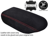 RED STITCH REAL SUEDE ARMREST LID COVER FITS GT-R R35 2009-2017 CUSTOM NEW