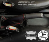 RED STITCHING REAL LEATHER HANDBRAKE GAITER FITS VAUXHALL OPEL CORSA C 00-06