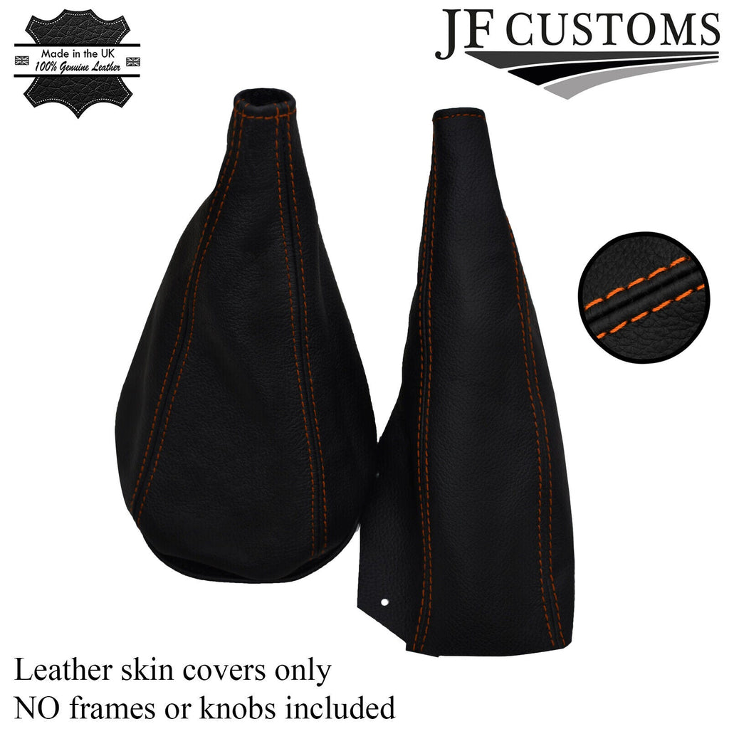 ORNAGE STITCH FITS MINI COOPER CLASSIC REAL LEATHER GEAR & HANDBRAKE GAITER