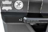 BLACK STITCH 2X REAR DOOR CARD TRIM LEATHER COVER FOR FORD F-150 F150 15-19
