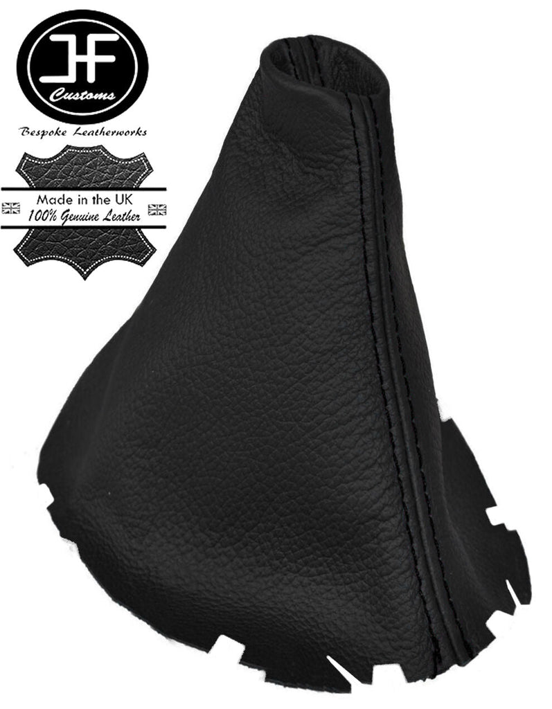 BLACK STITCHING MANUAL REAL LEATHER GEAR GAITER FITS VW SCIROCCO III 2008-2013