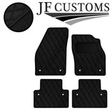 BLACK DIAMOND STITCH VINYL 4X TAILORED FLOOR CARPETS FOR VOLVO V50 04-12 JF1