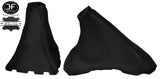 BLACK STITCH FOR OPEL VAUXHALL OMEGA C 1999-2003 GEAR HANDBRAKE GAITER LEATHER