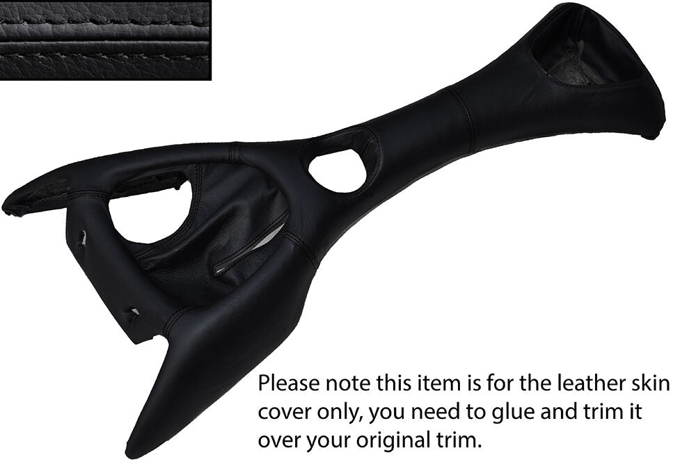 BLACK STITCHING CENTER CONSOLE LEATHER SKIN COVER FITS TVR CHIMERA CUSTOM NEW