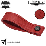 D RED LEATHER TAILGATE BOOT PULL STRAP HANDLE FITS FIAT 500 ABARTH 07-16