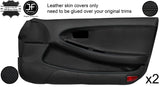 BLACK STITCH 2X FULL DOOR CARD LEATHER COVERS FITS TOYOTA MR2 MK2 89-00 STYLE 2