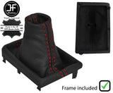 RED STITCH LEATHER AUTOMATIC GEAR  + PLASTIC FRAME FOR SUBARU IMPREZA 16-19