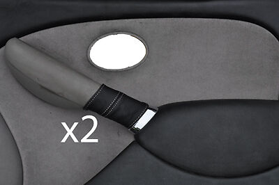 white stitch FITS ROVER 75 MG ZT 99-05 2X FRONT DOOR HANDLE LEATHER COVERS