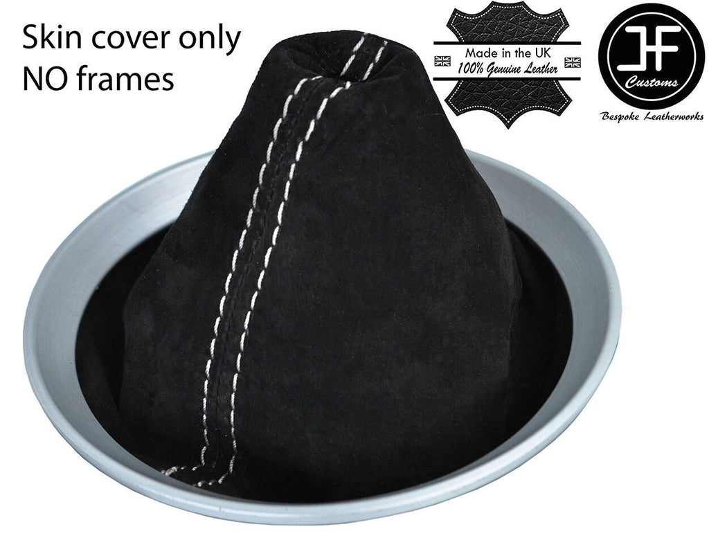WHITE STITCHING SUEDE MANUAL GEAR GAITER FITS NISSAN 350Z Z33 02-2009 CUSTOM NEW