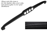 GREY STITCH EARLY TOP DASH DASHBOARD LEATHER COVER FITS FORD CORTINA MK2 67-68