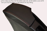 red stitch FITS SEAT ALTEA 2004 TO 2011 LEATHER ARMREST COVER CUSTOM NEW