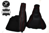 RED STITCH LEATHER GEAR & HANDBRAKE GAITERS FITS SUBARU IMPREZA WRX MK3 07-12